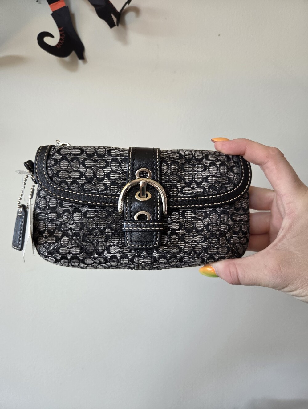 NWT Coach F41515 Soho Mini Signature Capacity Wristlet Wallet With Hangtl Tag